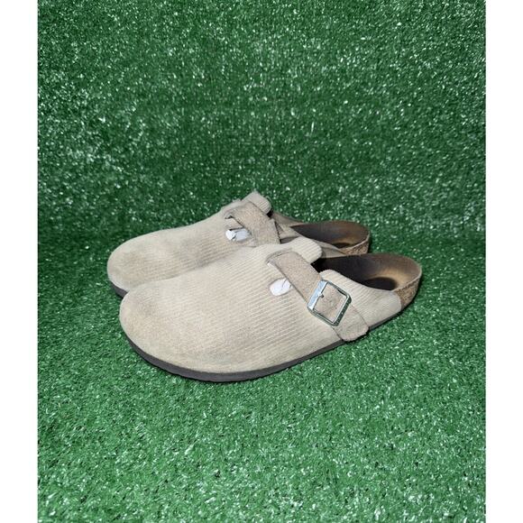Birkenstock Boston Corduroy Beige EU 43 Men's Size 10 US Slip On Comfort Shoe - Picture 3 of 9